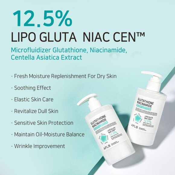 APLB Glutathione Niacinamide Body Lotion | LIPO GLUTA NIAC CEN™ 12.5% 10.14 FL.O - Picture 4 of 9